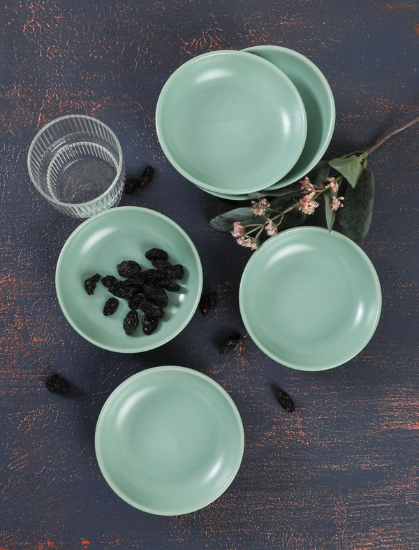 Set boluri ceramice pentru sos, Verde, 13 cm