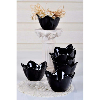 Set boluri pentru aperitive, Negru, 28x17x28 cm