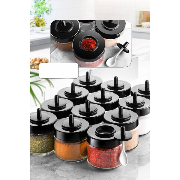 Set borcane de condimente, Multicolor, 37x51x19 cm