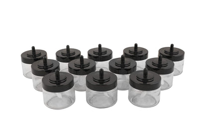Set borcane de condimente Genis Kasikli 12, Transparent, 30x20x20 cm