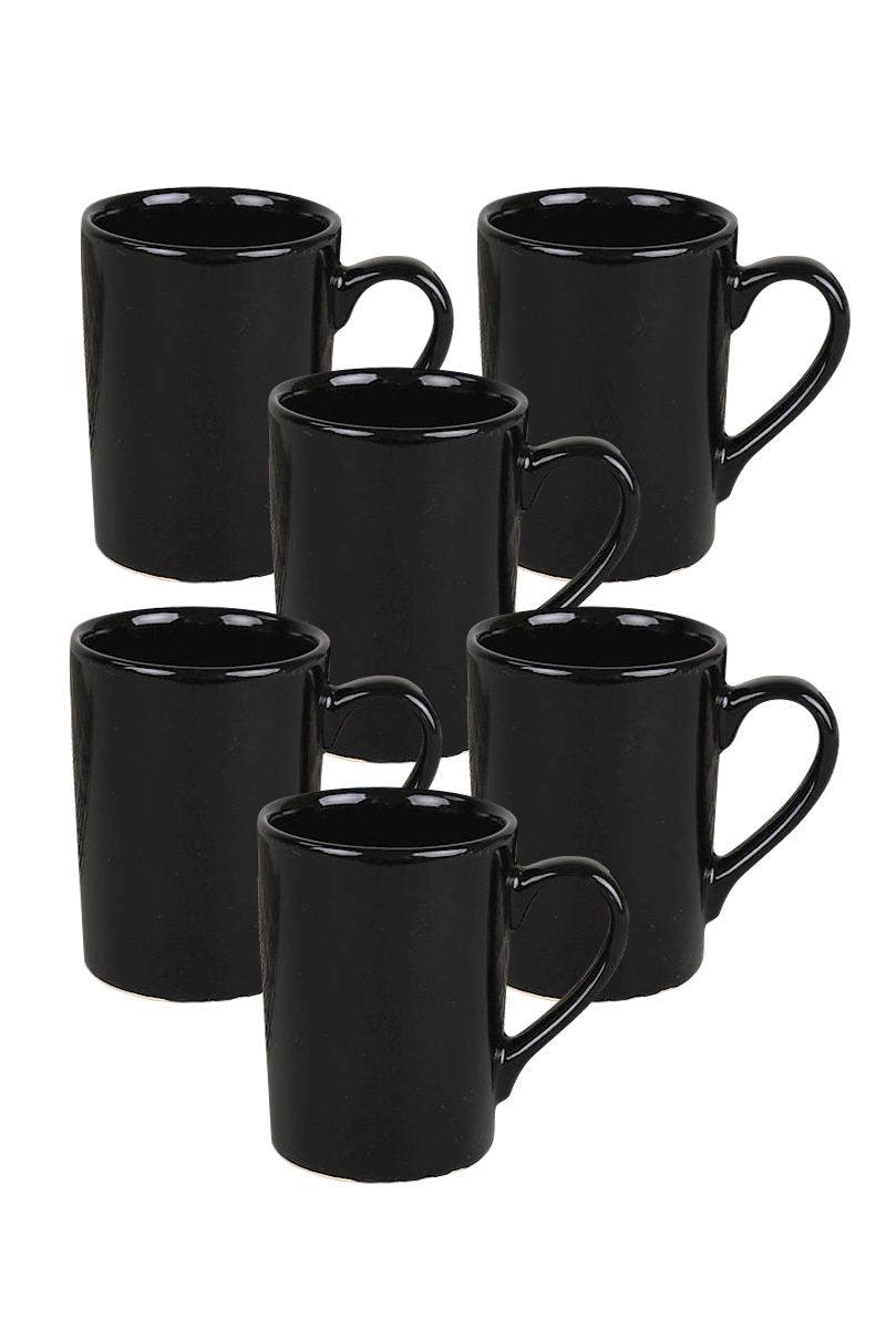 Set cani  Set   Black Zen  8 Cm 6 Pieces, Negru, 37x19x27 cm