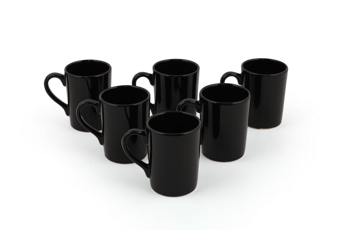 Set cani  Set   Black Zen  8 Cm 6 Pieces, Negru, 37x19x27 cm