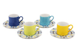 Set cești de cafea, Multicolor, 19x7x27 cm