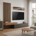 Set Comoda Tv Litende cu Riflaj, antracit-stejar 249x42x199 cm