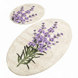 Set Covor de baie 2 bucati Lavanda, Multicolor, 100x60 cm