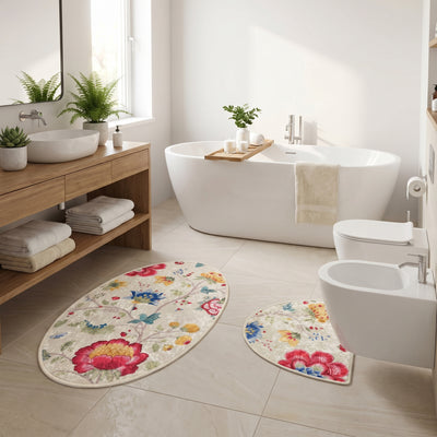 Set Covor de baie (2 bucăți), Multicolor