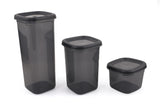 Set cutie de depozitare 18 buc, Gri, 34x42x26 cm