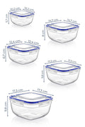 Set cutie de depozitare Storage Box Set   30144, Transparent, 20x12x20 cm