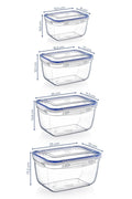 Set cutie de depozitare Storage Box Set   30145, Transparent, 20x12x20 cm