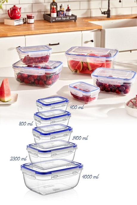 Set cutie de depozitare Storage Box Set   30149, Transparent, 20x12x20 cm