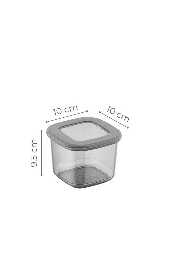 Set cutie de depozitare, Gri, 10x10x10 cm, imagine suplimentara