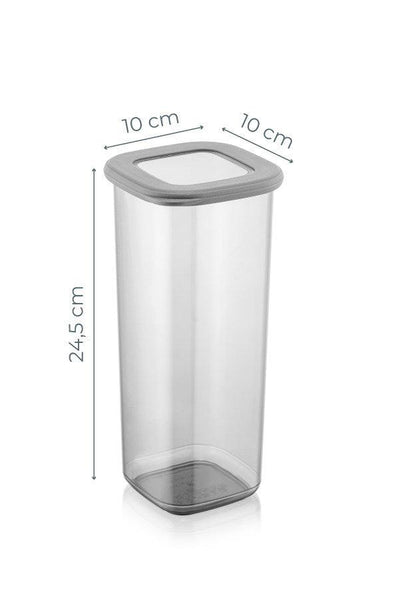 Set cutie de depozitare, Gri, 10x25x10 cm, perspectiva suplimentara