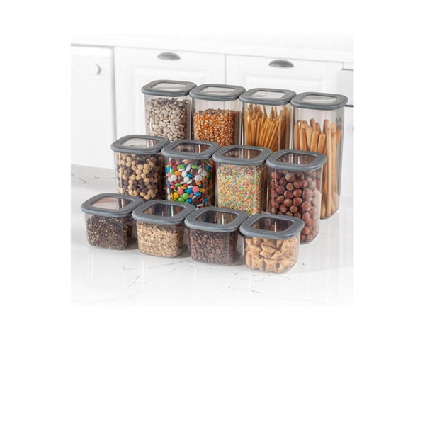 Set cutie de depozitare, Gri, 29x25x24 cm
