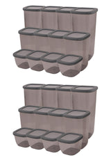 Set cutie de depozitare Storage Box Set   BNM 24, Gri, 25x31x27 cm