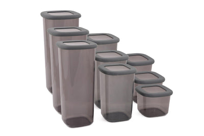Set cutie de depozitare Storage Box Set   BNM9LU Bucatarie , Gri, 10 x 25 x 10 cm