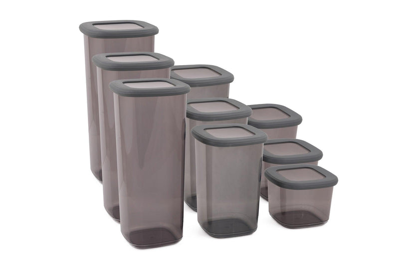 Set cutie de depozitare Storage Box Set   BNM9LU Bucatarie , Gri, 10 x 25 x 10 cm