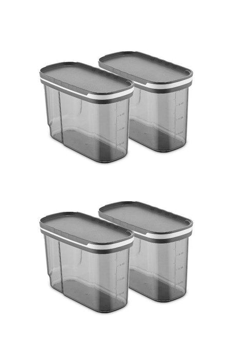 Set cutie de depozitare Storage Box Set   BNMKUCUKERZAK4 Bucatarie, Gri, 10 x 20 x 13 cm