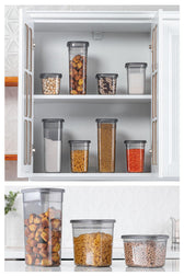 Set cutie de depozitare Storage Box Set   Bucatarie, Gri, 12 x 28 x 17 cm