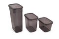 Set cutie de depozitare Storage Box Set   Bucatarie, Gri, 12 x 28 x 17 cm