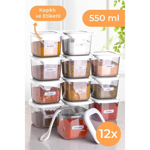 Set cutie de depozitare, Alb, 10x10x10 cm