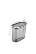 Set cutie de depozitare, Gri, 9x19x18 cm, detaliu produs