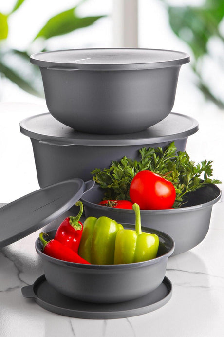 Set cutie de depozitare Storage Box Set   MCH08354, Gri, 40x30x40 cm