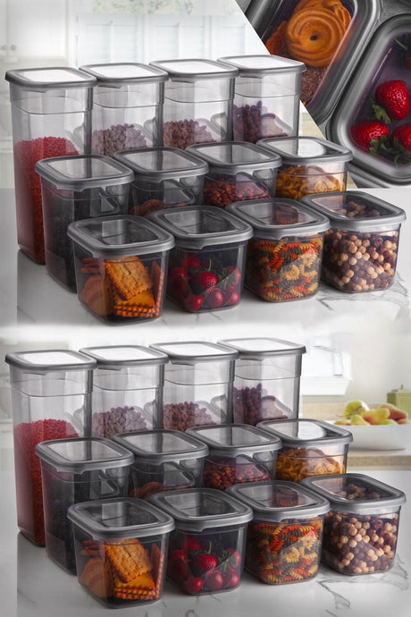 Set cutie de depozitare Storage Box Set   MCH08496, Gri, 34x39x23 cm