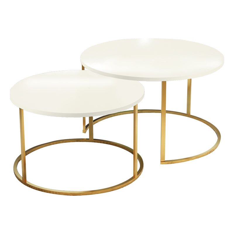 Set de 2 masute de cafea Solme, 60x60x40 cm - Bej