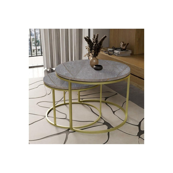 Set de 2 masute de cafea Solme, 60x60x40 cm