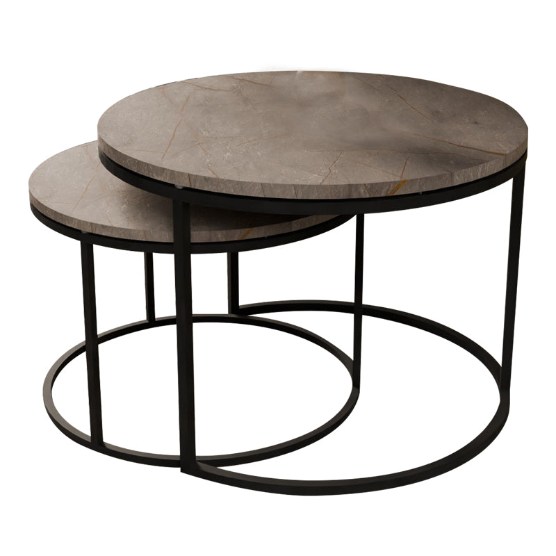 Set de 2 masute de cafea Solme, 60x60x40 cm - Gri inchis