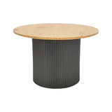 Set 2 mese de cafea Dovel, MDF si metal, 70x70x45 cm - Sonoma-Negru