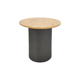 Set 2 mese de cafea Dovel, MDF si metal, 70x70x45 cm - Sonoma-Negru