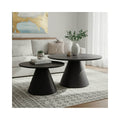 masuta de cafea Set de 2 mese de cafea, Donda, Negru, compacte