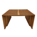 Set de 2 mese de gradina stivuibile Tinnie Boho, Natural, 86x80x46 cm, foto produs