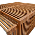 Set de 2 mese de gradina stivuibile Tinnie Boho, Natural, 86x80x46 cm, foto produs 6