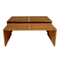 Set de 2 mese de gradina Tinnie Boho, Natural, 116x60x46 cm, perspectiva suplimentara