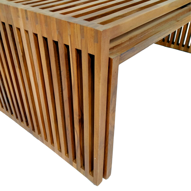 Set de 2 mese de gradina Tinnie Boho, Natural, 116x60x46 cm, foto produs 6
