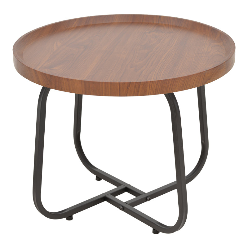 Set 2 mese de cafea Crismory, MDF si metal, 70x70x47 cm - Maro