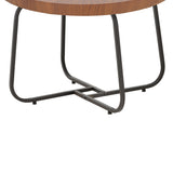 Set 2 mese de cafea Crismory, MDF si metal, 70x70x47 cm - Maro