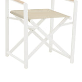 Set de 3 buc masa si scaune de gradina Kliton-Mabu set de 3 aluminiu, alb, 80x80x74 cm, foto produs 8