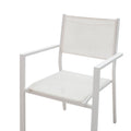 Set de 3 buc masa si scaune de gradina Kliton Moly aluminiu, alb, 80x80x74 cm, foto produs 6