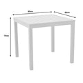 Set de 3 buc masa si scaune de gradina Kliton Moly aluminiu, alb, 80x80x74 cm, foto produs 11