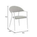 Set de 3 buc masa si scaune de gradina Kliton Pino din aluminiu, alb, 80x80x74 cm, foto produs 11