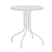 Set de 3 buc masa si scaune de gradina Valor-Confidence B metal, alb, 60x60x70 cm, imagine suplimentara