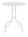 Set de 3 buc masa si scaune de gradina Valor-Confidence B metal, alb, 60x60x70 cm, detaliu produs