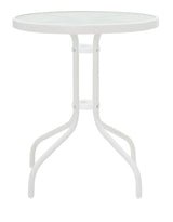 Set de 3 buc masa si scaune de gradina Valor-Confidence B metal, alb, 60x60x70 cm
