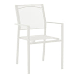 Set de 3 buc masa si scaune de gradina Valor-Confidence B metal, alb, 60x60x70 cm