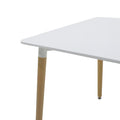Set de 3 buc mese Ezra Natali, MDF gri alb cu picioare Naturale, 80x80x76 cm, foto produs 7