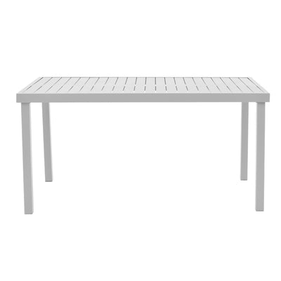Set de 5 buc masa si scaune de gradina Kliton Clutch aluminiu, alb, 150x80x74 cm, foto produs 7