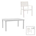 mobilier de gradina Set de 5 buc masa si scaune de gradina Kliton-Moly aluminiu alb 150x80x74 cm